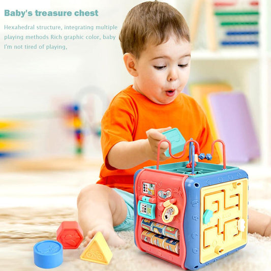  Educational Baby Hexahedron Toy with Multiple Games cashymart