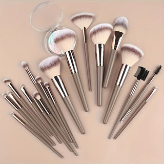  Champagne Luxe Makeup Brush Set cashymart