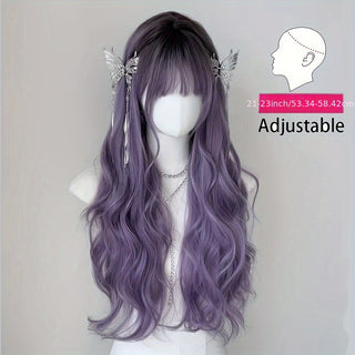  Wavy Ombre Purple Wig cashymart