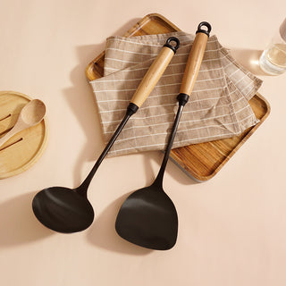  Wooden Handle Kitchen Utensils Set cashymart