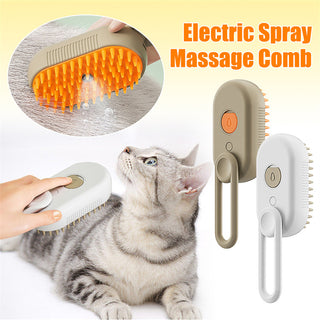  Luxury Cat Grooming Steam Brush 3-in-1 Spa Experience cashymart