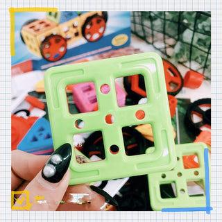  Magnetic Building Blocks Set for 4-6 Year Olds cashymart