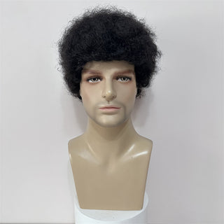  Short Curly Afro Human Hair Wig cashymart