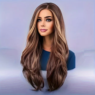  Chic Ombre Brown & Blonde Curly Wig cashymart