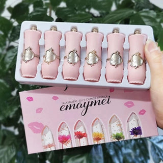  6Pcs Flower Jelly Lipstick Set Color Change cashymart