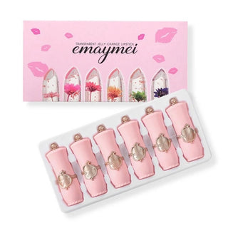  6Pcs Flower Jelly Lipstick Set Color Change cashymart