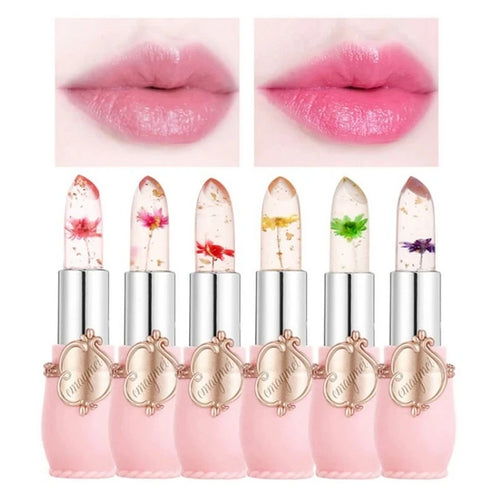  6Pcs Flower Jelly Lipstick Set Color Change cashymart