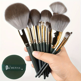  Glamorous Green 14pc Makeup Brush Collection cashymart