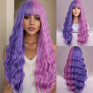  Anime Glam: Stunning Black to Grey Ombre Wavy Wig cashymart