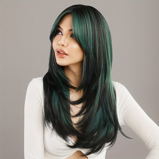  Long Wavy Dark Green Wig - Perfect for Festivals & Daily Glam! cashymart