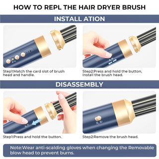 7 In 1 Hair Dryer Brush Brushless High Speed Hair Dryer cashymart