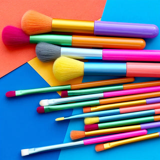  15-Piece Rainbow Makeup Brush Set cashymart