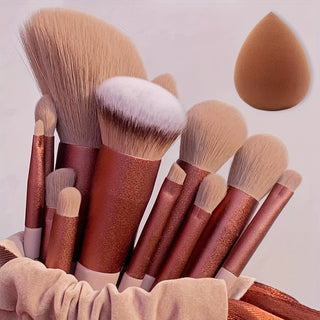  Fluffy Makeup Brush Set & Storage Bag cashymart