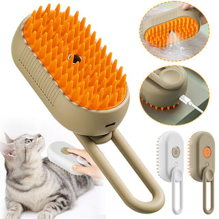  Luxury Cat Grooming Steam Brush 3-in-1 Spa Experience cashymart