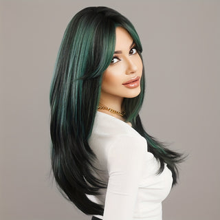  Long Wavy Dark Green Wig - Perfect for Festivals & Daily Glam! cashymart