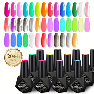  24-Piece Gel Nail Polish Set cashymart