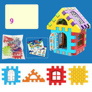  Educational Large Particle Square Plastic Building Blocks for Children cashymart