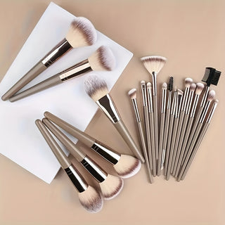  Champagne Luxe Makeup Brush Set cashymart