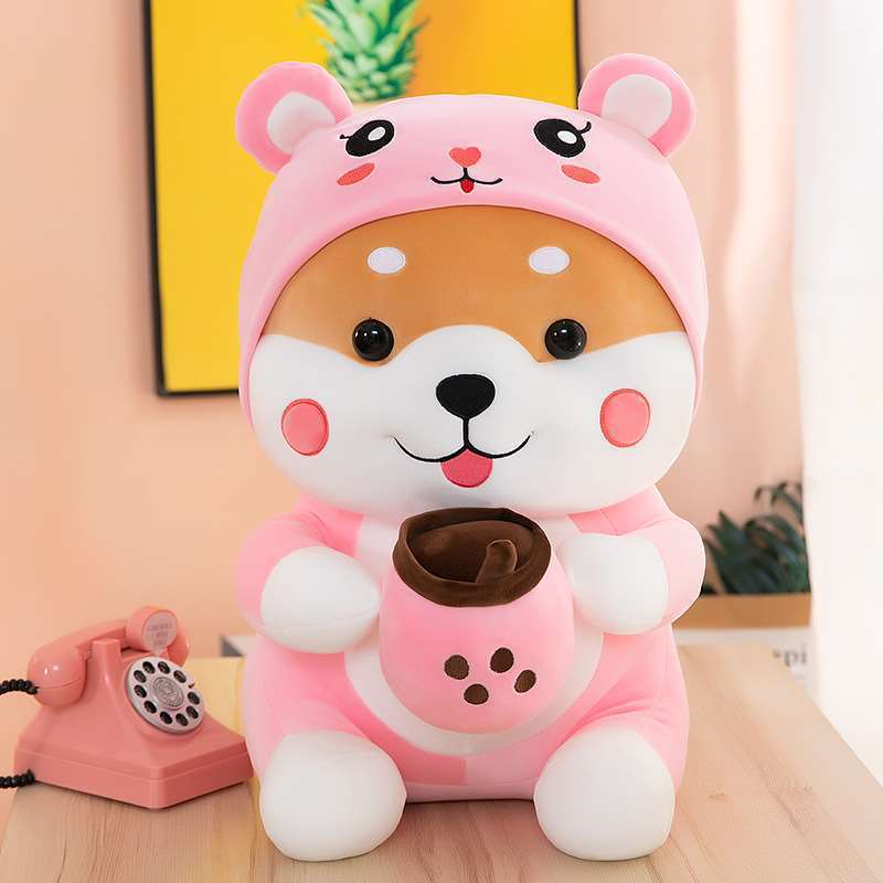  Milk Tea Dog Plush Toy cashymart