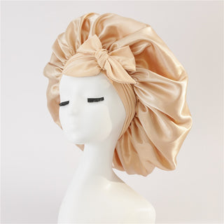  Elegant Satin Bow Elastic Nightcap cashymart