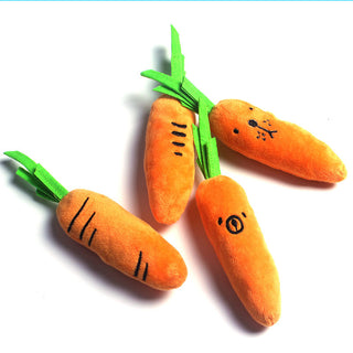  Pet Plush Chew Carrot Toy for Dental Health cashymart