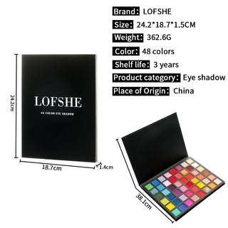  48-Color Waterproof Matte Eyeshadow Palette cashymart