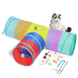  Foldable Cat Tunnel for Entertaining Felines cashymart