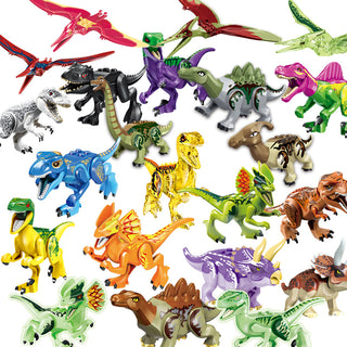  Assembled Jurassic Dinosaur Educational Building Blocks cashymart