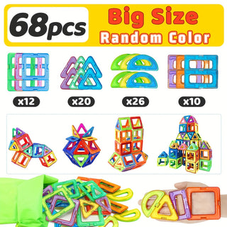  Vibrant Magnetic Building Blocks Set cashymart