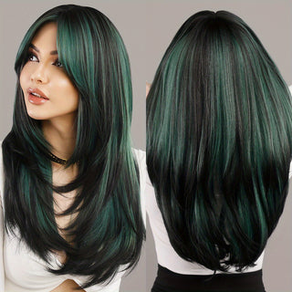  Long Wavy Dark Green Wig - Perfect for Festivals & Daily Glam! cashymart