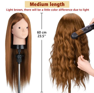  80 Percent Real Hair Doll Head For Styling cashymart