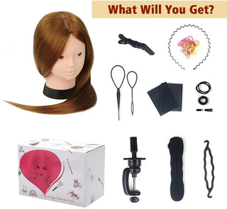  80 Percent Real Hair Doll Head For Styling cashymart