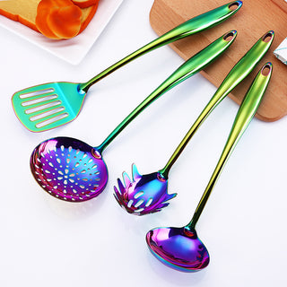  Colorful Stainless Steel Kitchen Utensils Set cashymart