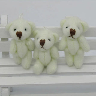 100 Pieces Kawaii Mini Teddy Bear Plush Toys - 3.5CM Stuffed Bears for Weddings and Gifts