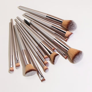  14-Piece Champagne Makeup Brush Collection cashymart