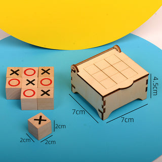  Wooden Tic tac toe Board Game cashymart