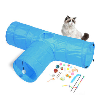  Foldable Cat Tunnel for Entertaining Felines cashymart