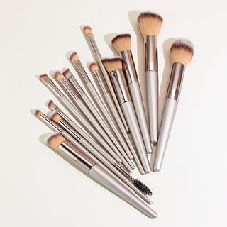  14-Piece Champagne Makeup Brush Collection cashymart