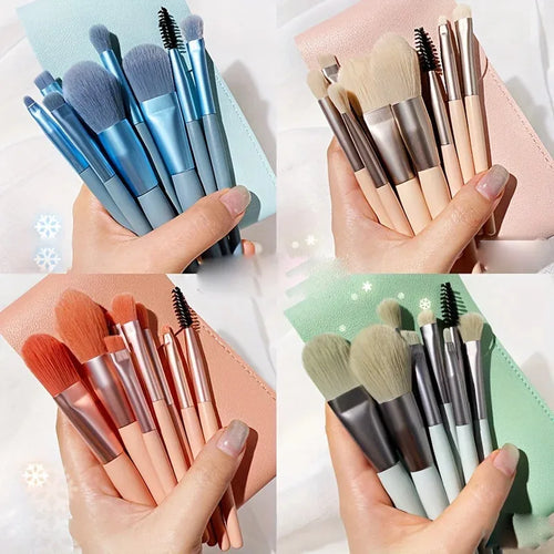  8Pcs Soft Bristle Makeup Brush Set cashymart