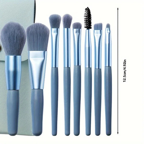  8Pcs Soft Bristle Makeup Brush Set cashymart