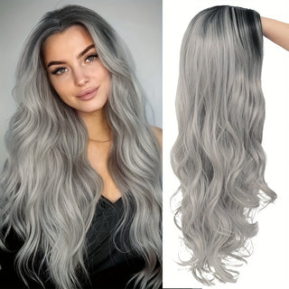  Silver Gray Lace-less Wig cashymart