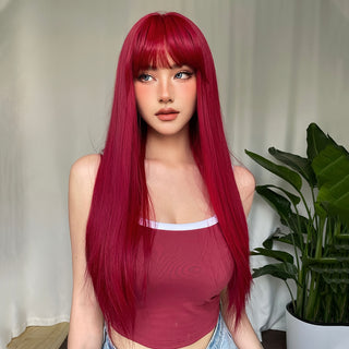  26" Straight Bangs Wig for Fashion & Festivals! cashymart