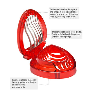  Red Strawberry Slicer Plastic Fruit Carving Tools cashymart