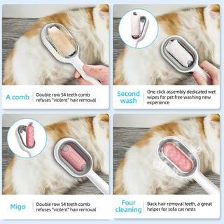  2-in-1 Cat Grooming and Cleaning Brush cashymart