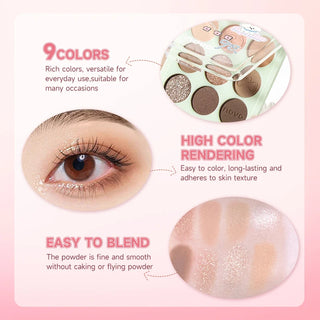  9 Color Eyeshadow Palette Matte and Shimmer Finish cashymart