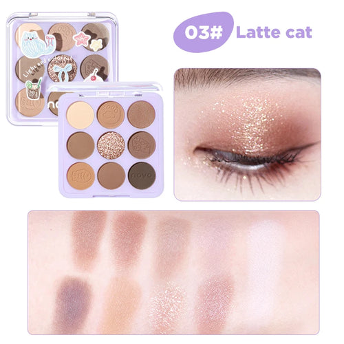  9 Color Eyeshadow Palette Matte and Shimmer Finish cashymart