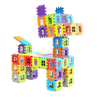  Educational Large Particle Square Plastic Building Blocks for Children cashymart