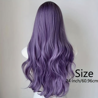  Wavy Ombre Purple Wig cashymart