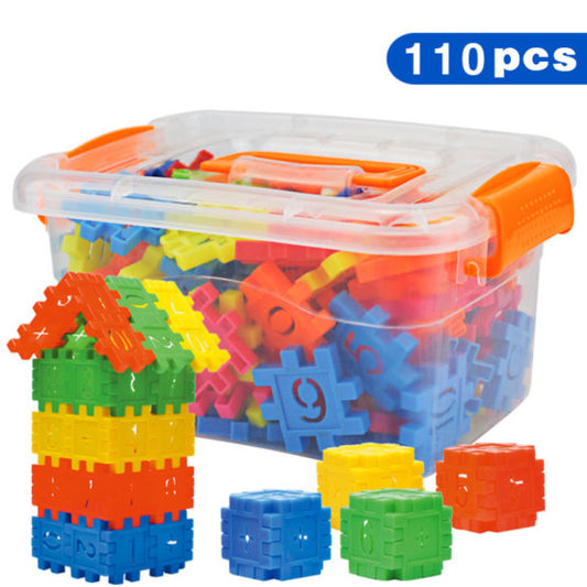  Funny DIY Building Blocks Set for Kids - 110pcs Mosaic Toy with Large Particles cashymart