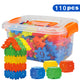 Funny DIY Building Blocks Set for Kids - 110pcs Mosaic Toy with Large Particles